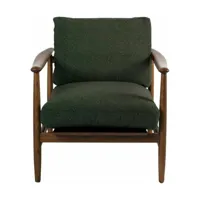 fauteuil en frêne et tissu vert olive todd - pols potten