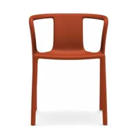 chaise avec accoudoirs en polypropylène orange air - magis