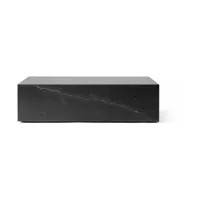 table basse rectangulaire en marbre noir 100 x 60 cm plinth low - audo
