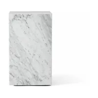 table d'appoint en marbre blanc 51 x 30 cm plinth tall - audo