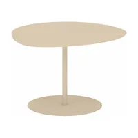 table basse en acier mat crème 40 cm galet 01 - matière grise
