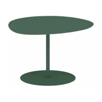 table basse en acier mat olive 40 cm galet 01 - matière grise