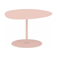 table basse en acier mat baby pink 40 cm galet 01 - matière grise
