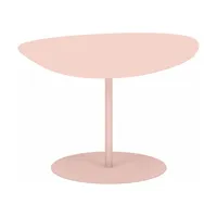 table basse en acier mat baby pink 39 cm galet 02 - matière grise