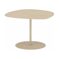 table basse en acier mat crème 37 cm galet 03 - matière grise