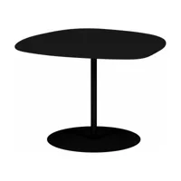 table basse en acier mat noir mat 37 cm galet 03 - matière grise