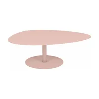 table basse xl baby pink 80 cm galet - matière grise