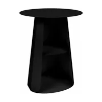 table de chevet en acier noir mat 39 cm ankara - matière grise