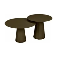 2 tables gigognes bronze ankara - matière grise