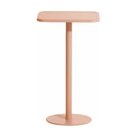 table haute carrée outdoor rose blush week end - petite friture