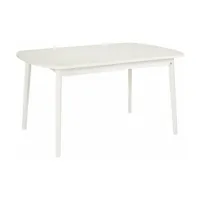 table rectangulaire en mdf et bouleau massif blanc 142 x 90 cm rainbow - hans k