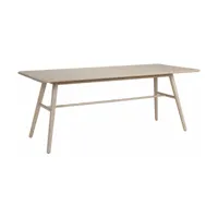 table rectangulaire en frêne blond 204 x 85 cm san marco - hans k