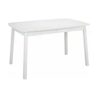 table ellipse rectangulaire en bouleau et mdf blanc 137 x 90 cm verona - hans k