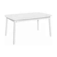 table ellipse rectangulaire en bouleau et mdf blanc 160 x 102 cm verona - hans k