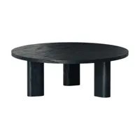 table basse ronde en chêne noir galta forte round - kann design