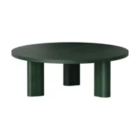 table basse ronde en chêne verte galta forte round - kann design