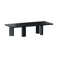 table basse rectangle en bois de chêne noire galta forte rectangle - kann design