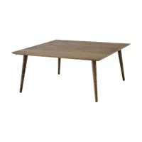 table basse carrée en chêne massif huilé fumé 90 x 90 x 40 cm in between sk24 - &trad