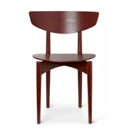 chaise en bois marron rouge 45 x 75,5 x 46,5 cm herman - ferm living