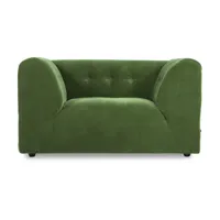 fauteuil en velours vert vint - hkliving