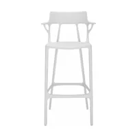 chaise de bar blanche 75 cm a.i - kartell