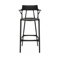chaise de bar noire 75 cm a.i - kartell