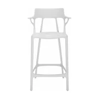 chaise de bar blanche 65 cm a.i - kartell