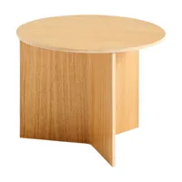 table basse ronde en chêne naturel slit - hay