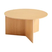 table basse ronde en chêne naturel xl slit - hay