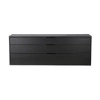 armoire modulaire tiroir noir element e - hkliving