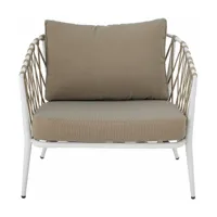 chaise longue cia métal blanc - bloomingville