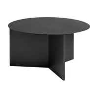 table basse ronde en acier noire xl slit - hay