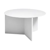 table basse ronde en acier blanche xl slit - hay