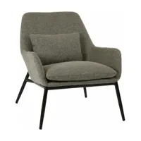grand fauteuil confort en tissu sable hailey - pomax