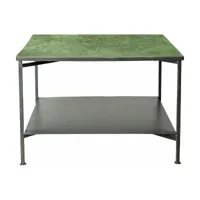 table basse carrée en métal vert et noir 60x60cm bene - bloomingville