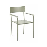 chaise de jardin en aluminium avec accoudoirs vert august - serax