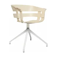 chaise pivotante en frêne et métal blanc wick - design house stockholm