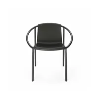 chaise en acier et en bois noire ringo - umbra