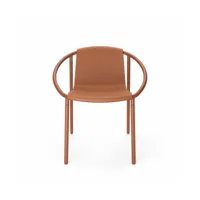 chaise en acier et en bois terracotta ringo - umbra