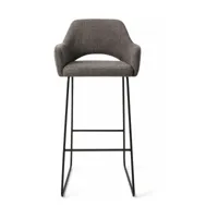 chaise de bar grise foncé amazing grey yanai - jesper home