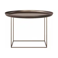 table basse ronde en acier bronze 70 cm duke - norr11
