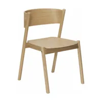 chaise en chêne naturel oblique - hübsch