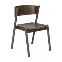 chaise en chêne noir oblique - hübsch