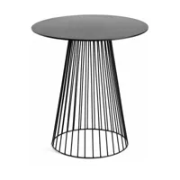 table d'appoint ronde et noire en métal 60cm x 65cm garbo - serax