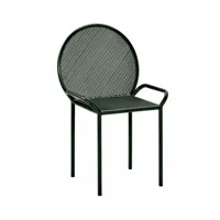 chaise de jardin en acier vert foncé 52 x 50,5 x 82 cm fontainebleau - serax