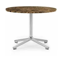 table basse en aluminium et en marbre café 60 cm lunar marble - normann copenhagen