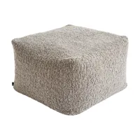 pouf en tissu texturé gris snug - hay