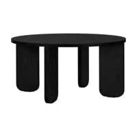 petite table basse ronde en chêne noir volcanique" 30 x 55 kuvu - noo.ma"