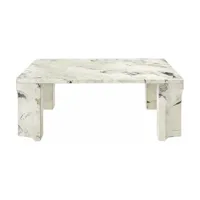 table basse en pierre calcaire gris 80x30 cm doric - gubi