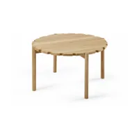 table basse en chêne naturel 80 cm pinion - emko
